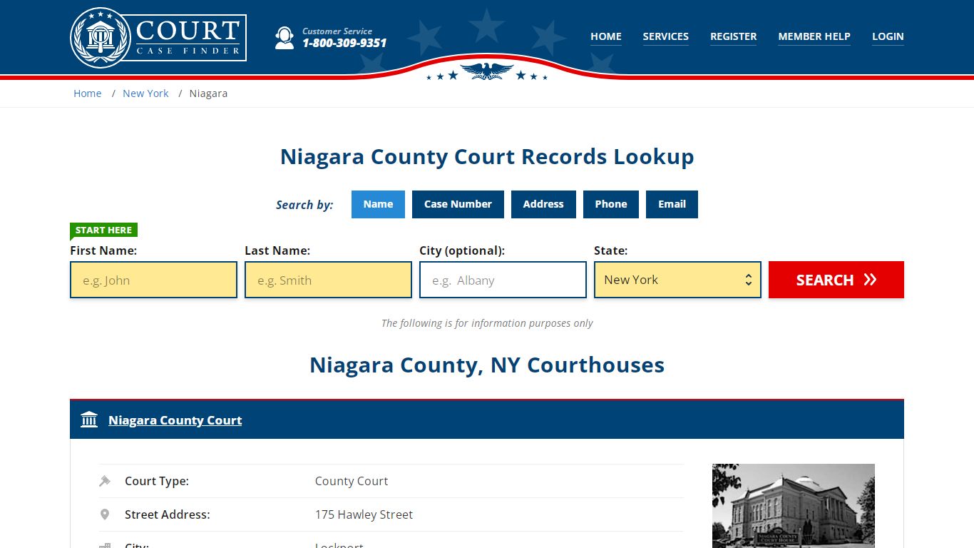 Niagara County Court Records | NY Case Lookup